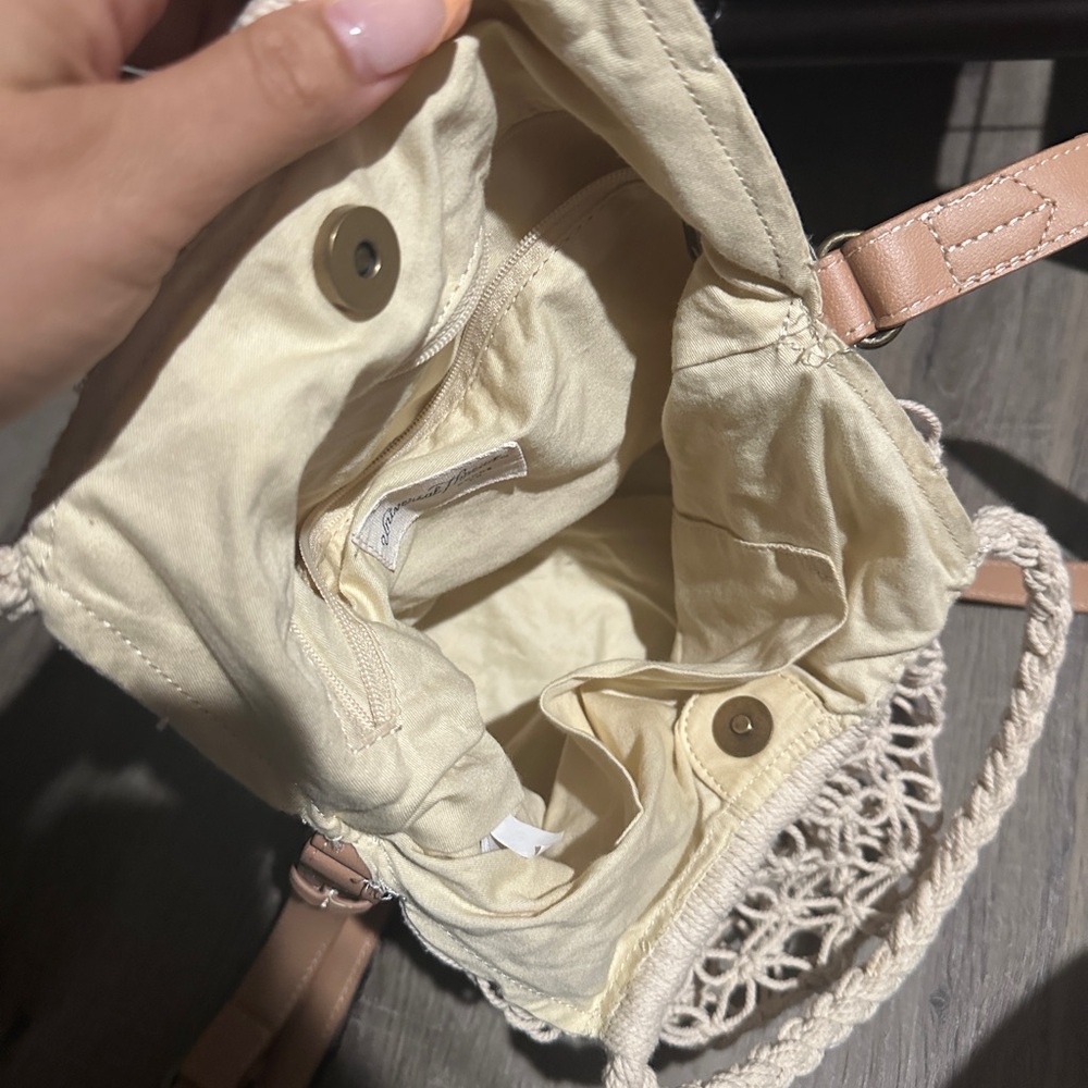 Universal Thread Beige Macrame Shoulder Bag - image 3